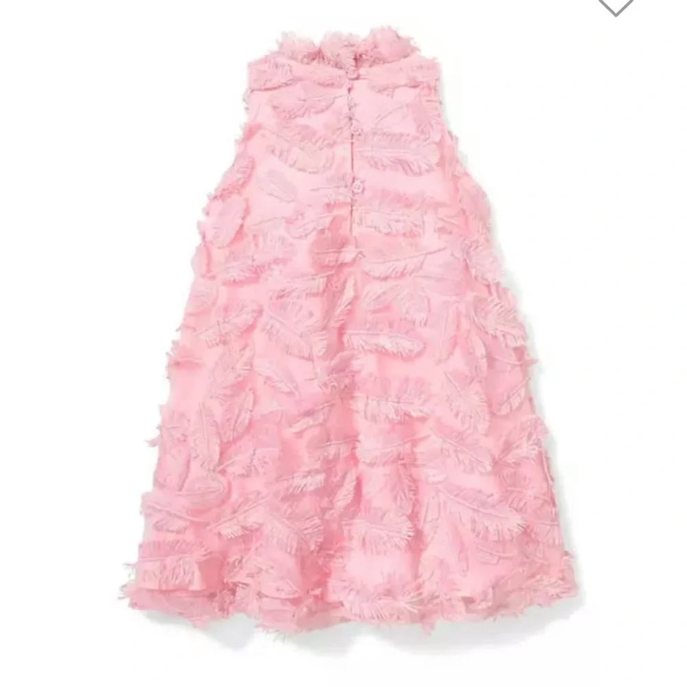 Janie and Jack Orchid Pink Feather Fringe Dress - Picture 3 of 6